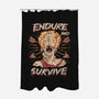 Endure And Survive-none polyester shower curtain-Zaia Bloom