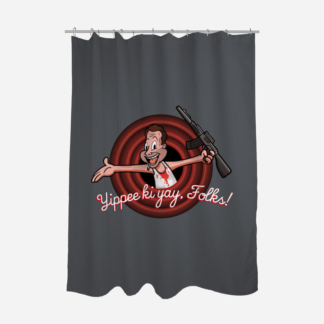 Yippee Ki Yay-none polyester shower curtain-jasesa