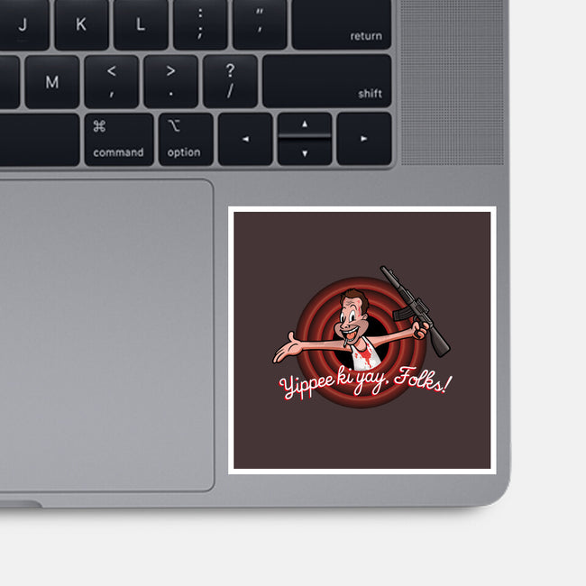Yippee Ki Yay-none glossy sticker-jasesa