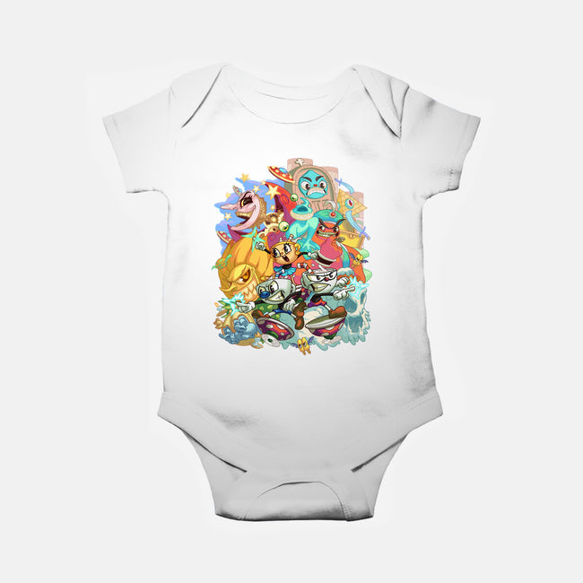 Cuphead Party-baby basic onesie-Ca Mask