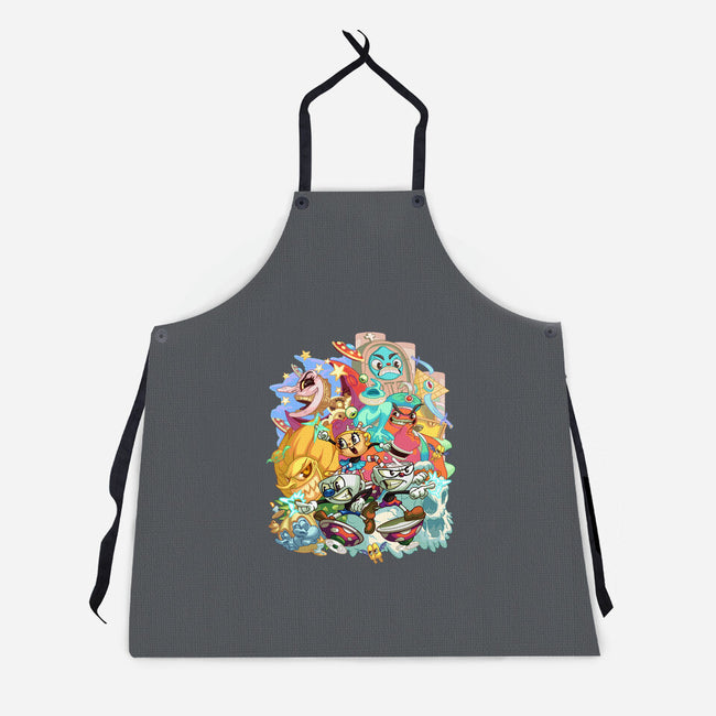 Cuphead Party-unisex kitchen apron-Ca Mask