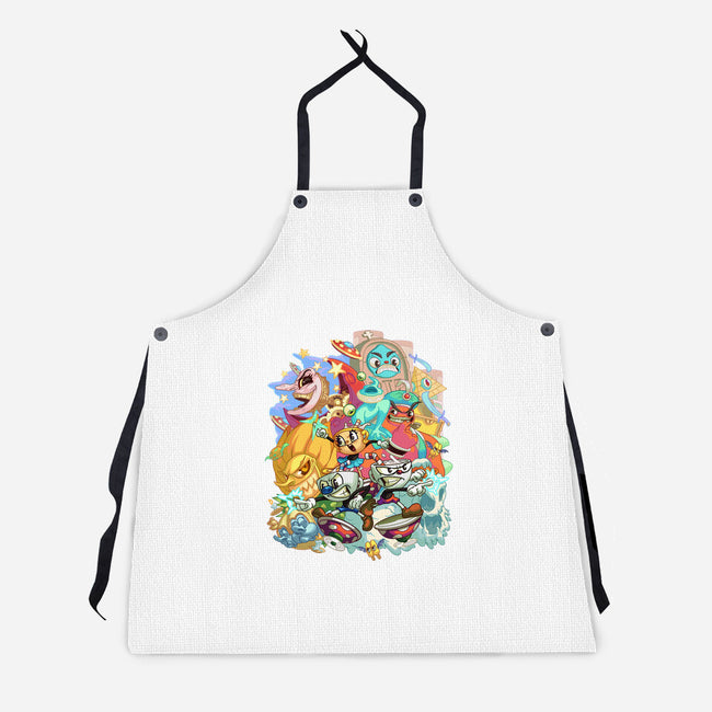 Cuphead Party-unisex kitchen apron-Ca Mask