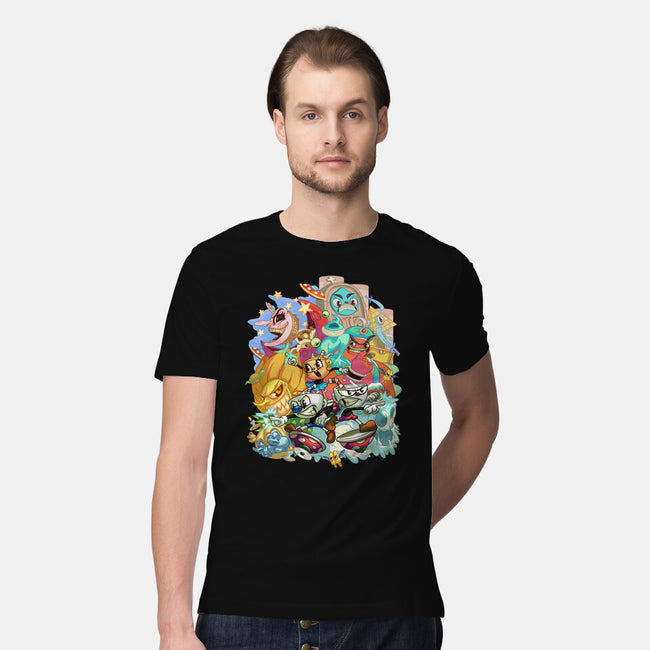 Cuphead Party-mens premium tee-Ca Mask