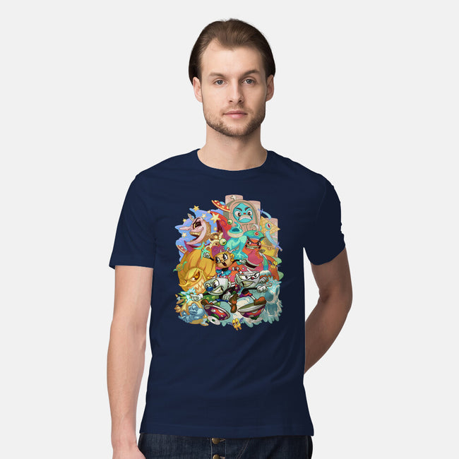 Cuphead Party-mens premium tee-Ca Mask