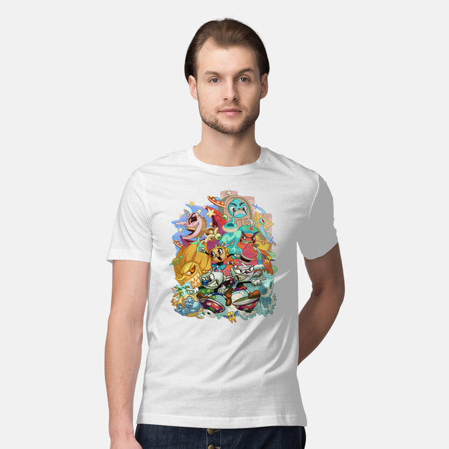 Cuphead Party-mens premium tee-Ca Mask