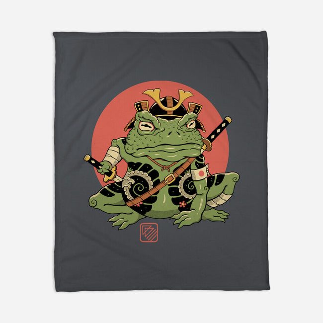 Tattooed Samurai Toad-none fleece blanket-vp021