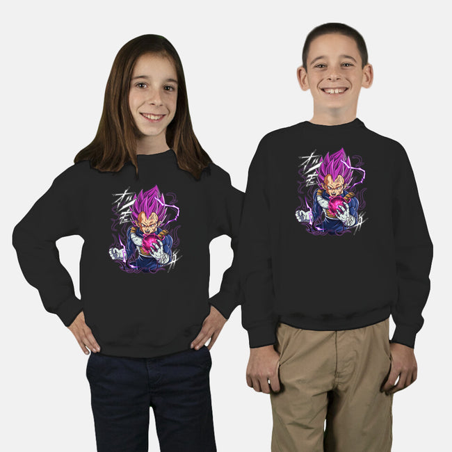 Vegeta The Prince-youth crew neck sweatshirt-Duardoart