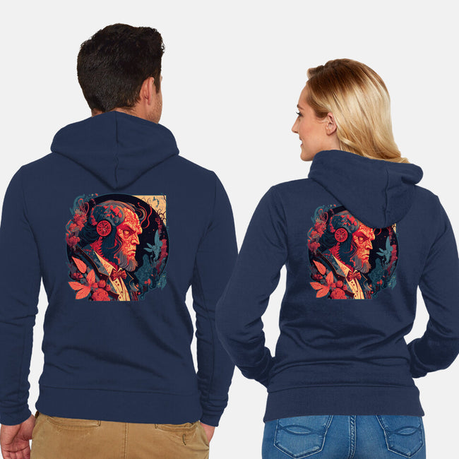 Hellboy Tux-unisex zip-up sweatshirt-Syiavri