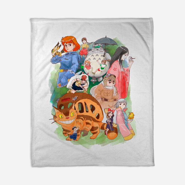 Compilation World-none fleece blanket-ArchiriUsagi