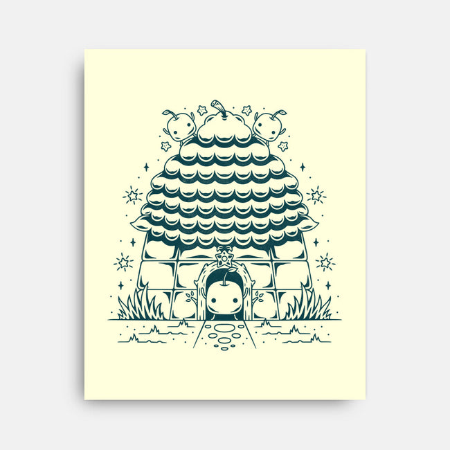 Junimo Hut-none stretched canvas-Alundrart