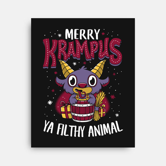 Merry Krampus Ya Filthy Animal-none stretched canvas-Nemons