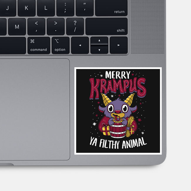 Merry Krampus Ya Filthy Animal-none glossy sticker-Nemons