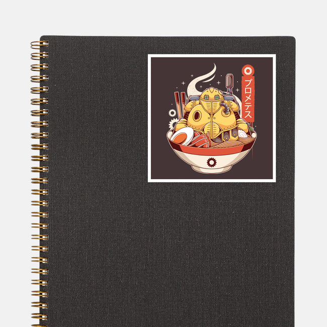 Robo Ramen-none glossy sticker-Alundrart