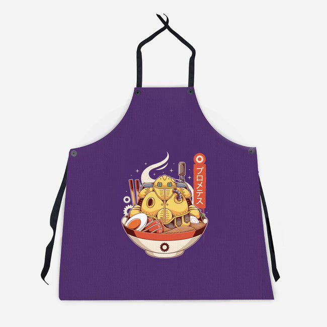 Robo Ramen-unisex kitchen apron-Alundrart