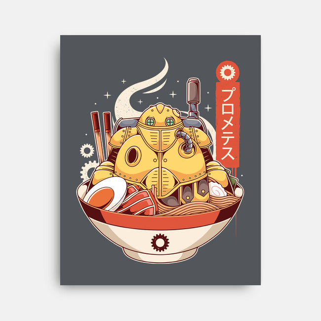 Robo Ramen-none stretched canvas-Alundrart