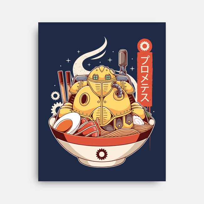 Robo Ramen-none stretched canvas-Alundrart