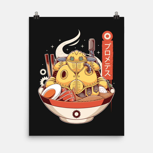 Robo Ramen-none matte poster-Alundrart