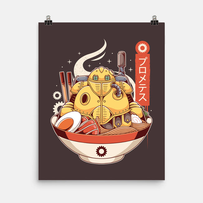 Robo Ramen-none matte poster-Alundrart