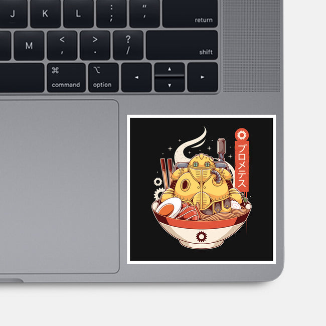 Robo Ramen-none glossy sticker-Alundrart