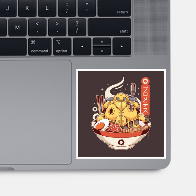 Robo Ramen-none glossy sticker-Alundrart