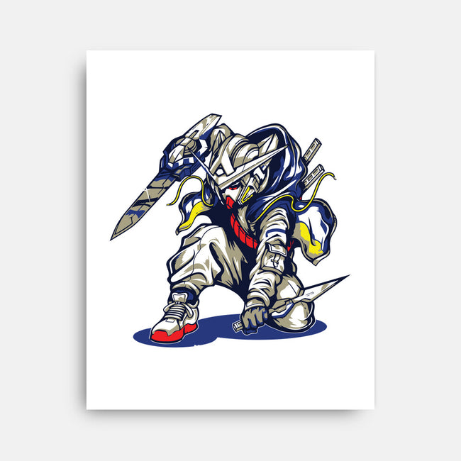 Gundam Ninja-none stretched canvas-Rudy