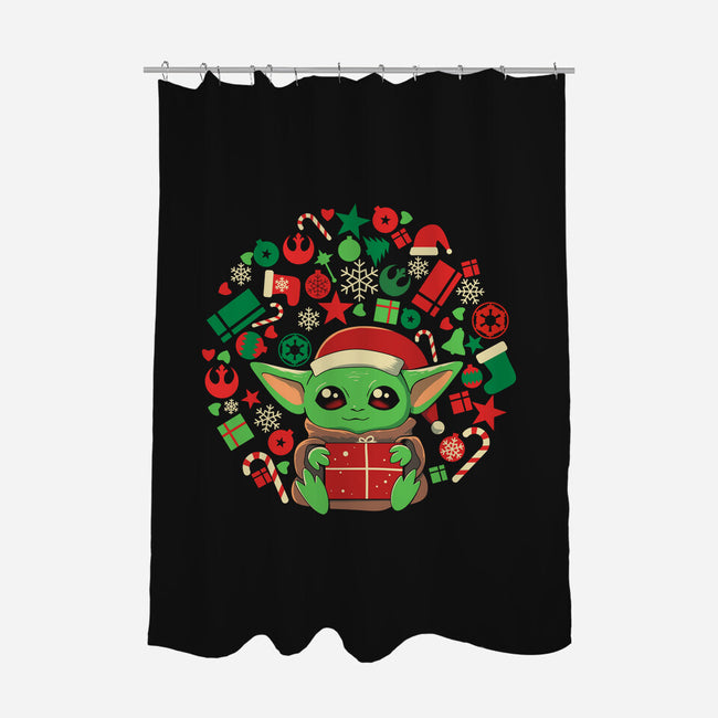Christmas Force-none polyester shower curtain-erion_designs