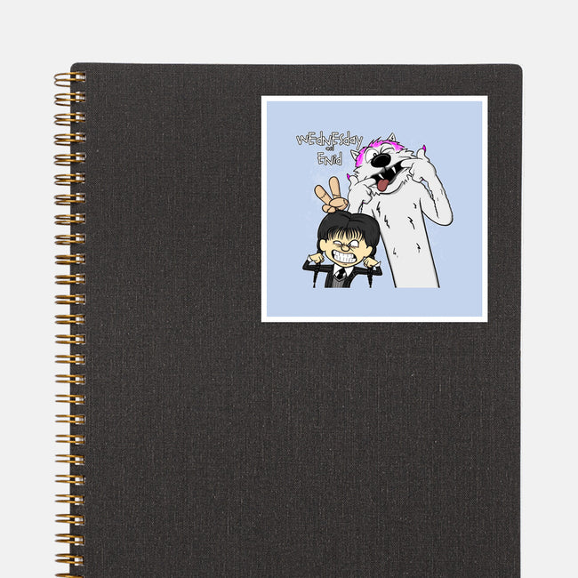 Wednesday & Enid-none glossy sticker-MarianoSan