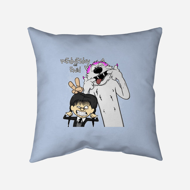 Wednesday & Enid-none removable cover w insert throw pillow-MarianoSan