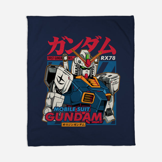 First Gundam Series-none fleece blanket-hirolabs