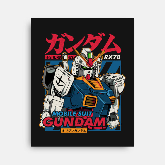 First Gundam Series-none stretched canvas-hirolabs