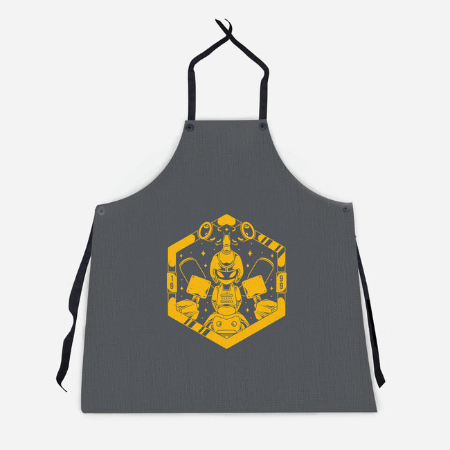 Kabuto Type Robot-unisex kitchen apron-Alundrart
