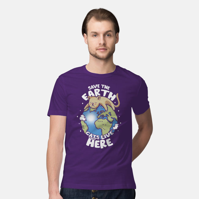 Cats Live Here-mens premium tee-turborat14