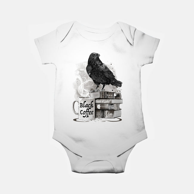 Coffee, Raven And Poe-baby basic onesie-DrMonekers