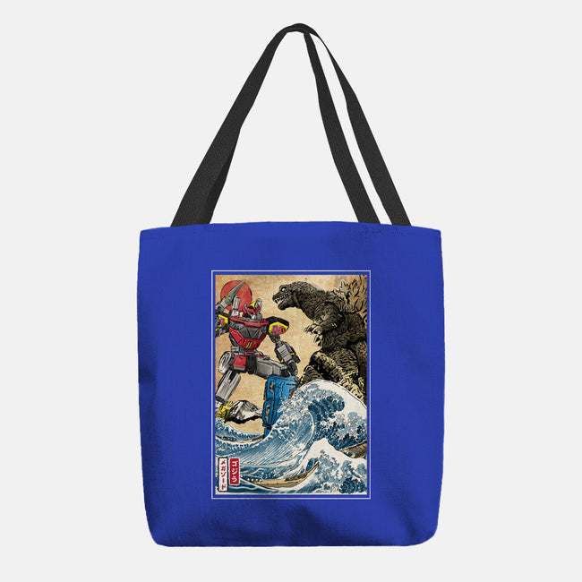King Of The Monsters Vs Megazord-none basic tote bag-DrMonekers