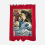 King Of The Monsters Vs Megazord-none polyester shower curtain-DrMonekers