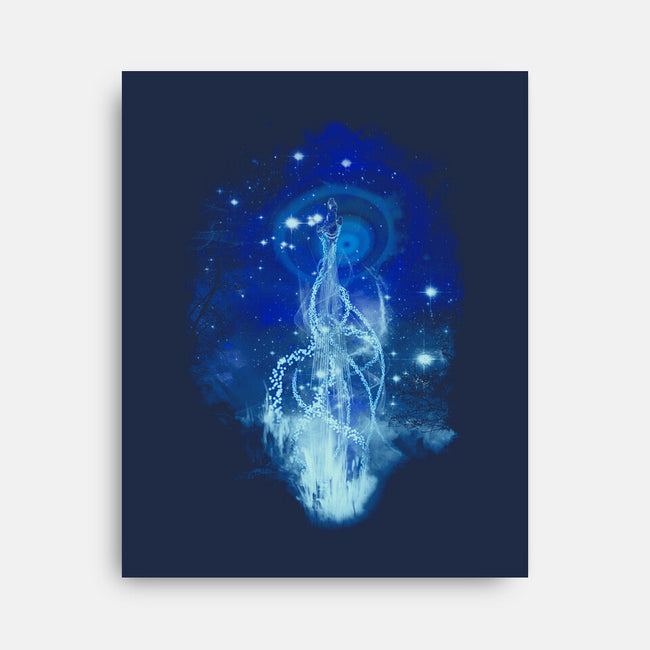 Dancing With Fireflies-none stretched canvas-kharmazero