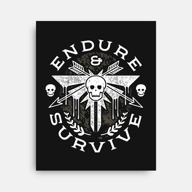 Survive Emblem-none stretched canvas-Logozaste