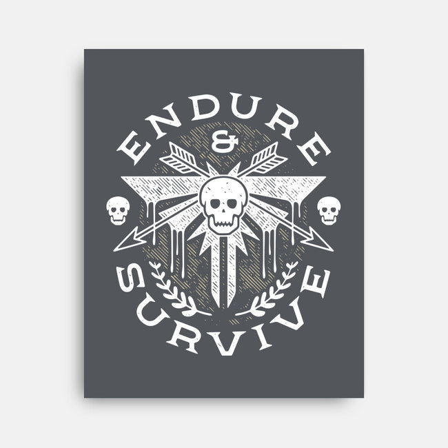 Survive Emblem-none stretched canvas-Logozaste