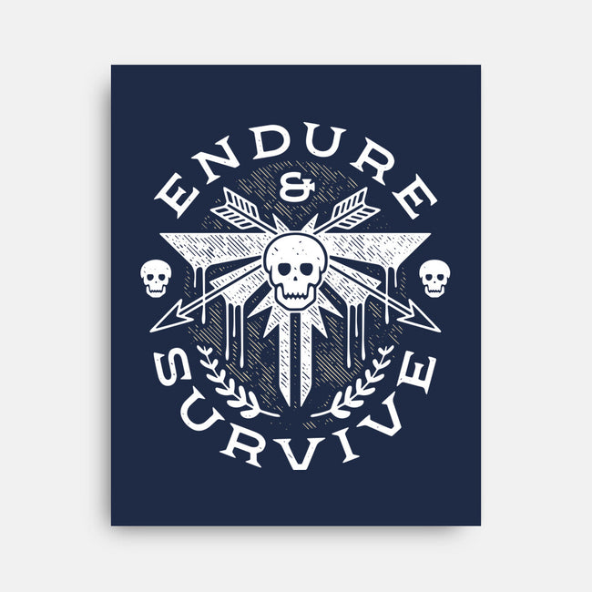 Survive Emblem-none stretched canvas-Logozaste