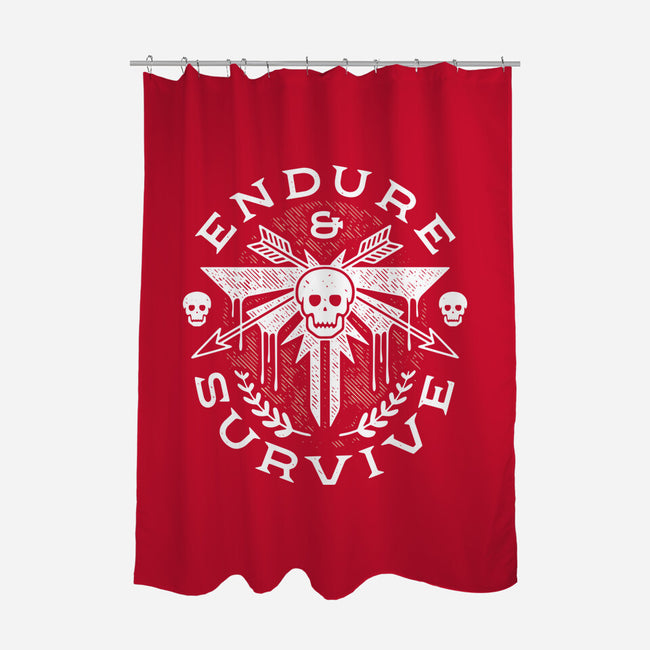 Survive Emblem-none polyester shower curtain-Logozaste