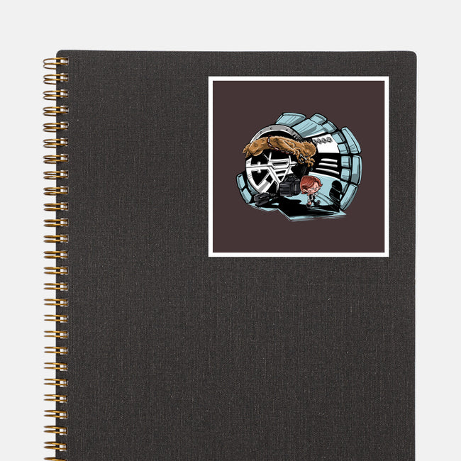 Han And Chewie-none glossy sticker-zascanauta