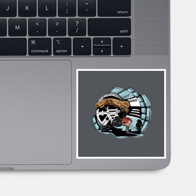 Han And Chewie-none glossy sticker-zascanauta