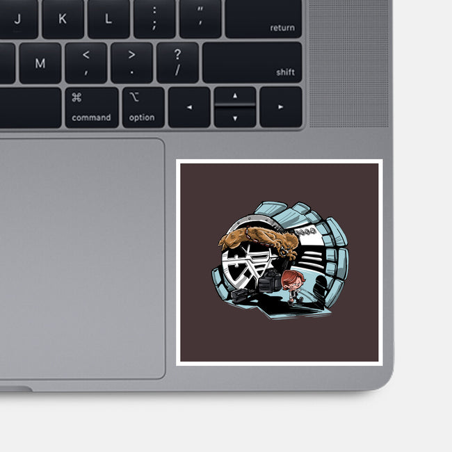 Han And Chewie-none glossy sticker-zascanauta