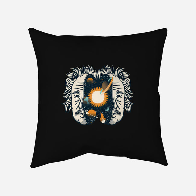 Einstein Head Universe-none removable cover throw pillow-tobefonseca
