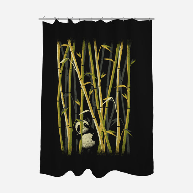 Panda Bamboo Forest-none polyester shower curtain-tobefonseca