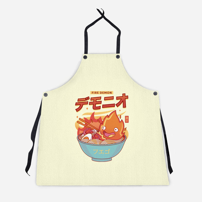 The Fire Demon Ramen-unisex kitchen apron-Logozaste