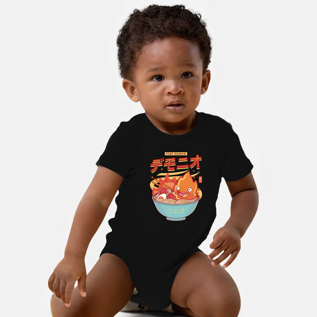 The Fire Demon Ramen-baby basic onesie-Logozaste