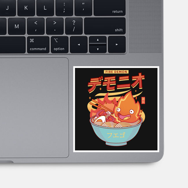 The Fire Demon Ramen-none glossy sticker-Logozaste