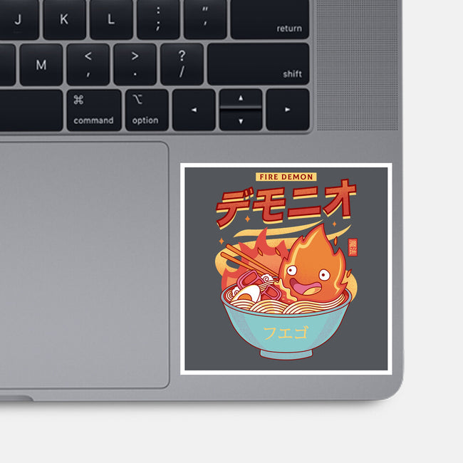 The Fire Demon Ramen-none glossy sticker-Logozaste