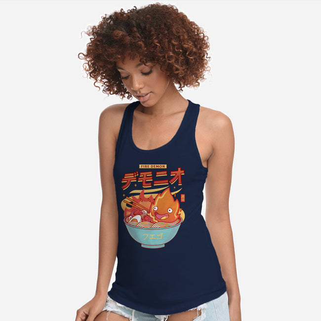The Fire Demon Ramen-womens racerback tank-Logozaste